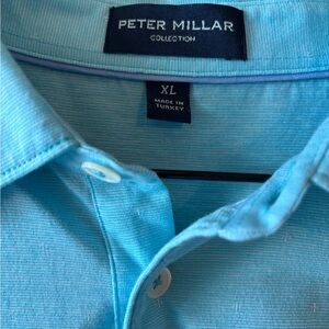 Peter Millar Blue Button-Up Shirt
